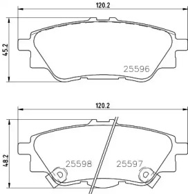 TEXTAR 2559601 -  Комплект тормозных колодок, дисковый тормоз