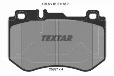 TEXTAR 2599701 -  Комплект тормозных колодок, дисковый тормоз