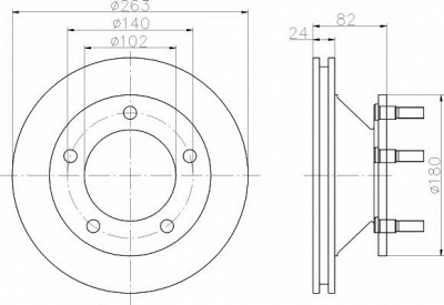TEXTAR 92087300 -  Тормозной диск