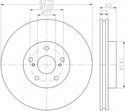 TEXTAR 92173103 -  Тормозной диск