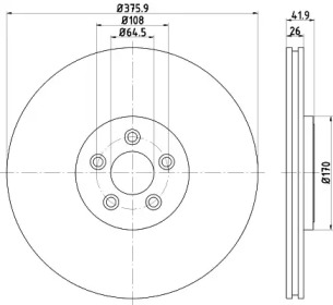 TEXTAR 92233005 -  Тормозной диск