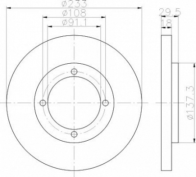 TEXTAR 92254003 -  Тормозной диск