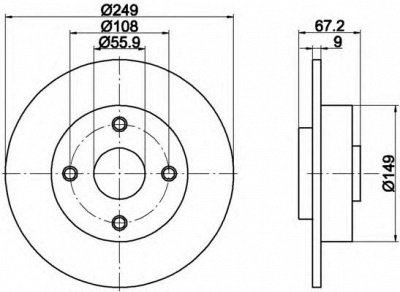 TEXTAR 92260803 - Тормозной диск