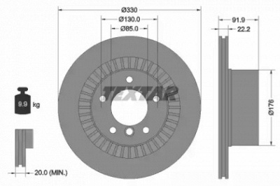 TEXTAR 92261903 -  Тормозной диск