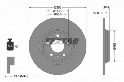 TEXTAR 92282803 -  Тормозной диск