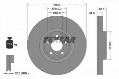 TEXTAR 92289305 -  Тормозной диск