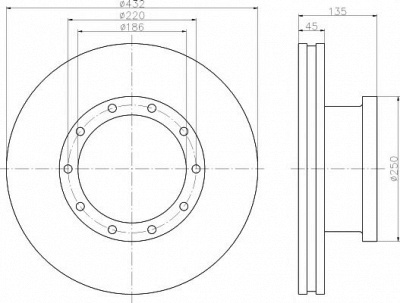 TEXTAR 93058100 -  Тормозной диск