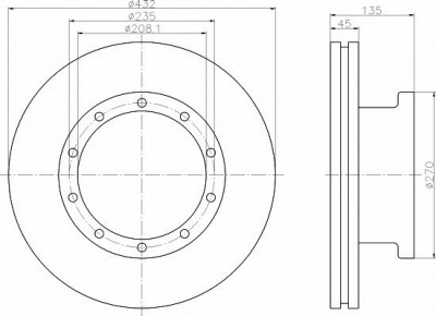 TEXTAR 93087000 -  Тормозной диск