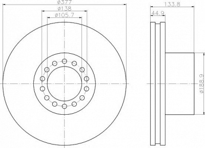 TEXTAR 93101400 -  Тормозной диск