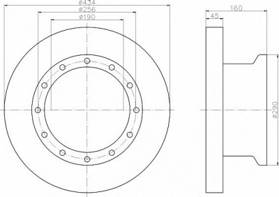 TEXTAR 93105100 -  Тормозной диск