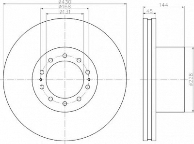TEXTAR 93221300 -  Тормозной диск