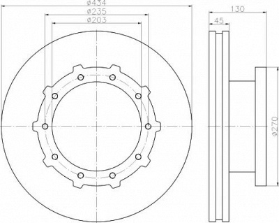 TEXTAR 93243400 -  Тормозной диск