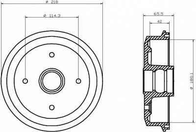 TEXTAR 94017700 -  Тормозной барабан
