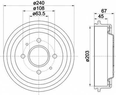 TEXTAR 94019100 -  Тормозной барабан