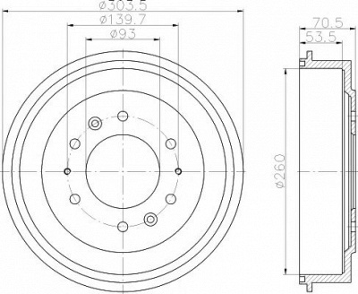 TEXTAR 94020800 -  Тормозной барабан