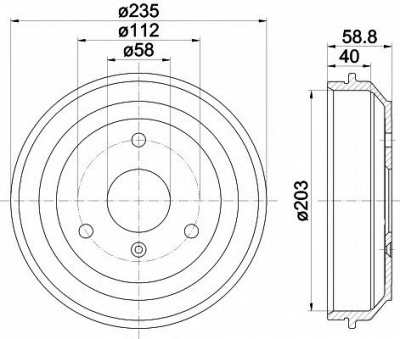 TEXTAR 94035600 -  Тормозной барабан