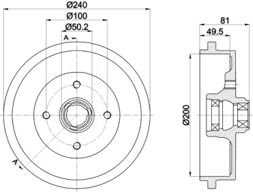 TEXTAR 94042100 -  Тормозной барабан