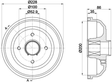 TEXTAR 94042500 -  Тормозной барабан