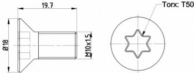 TEXTAR tpm0016 -  Болт, диск тормозного механизма
