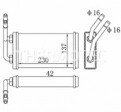 THERMOTEC d6g010tt -  Теплообменник, отопление салона