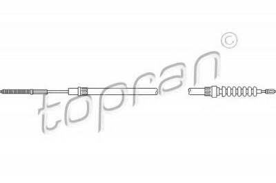 TOPRAN 110163 -  Трос, стояночная тормозная система