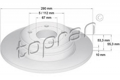 TOPRAN 400863 -  Тормозной диск