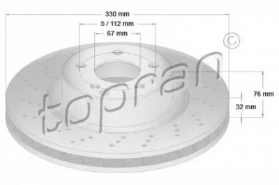 TOPRAN 401385 -  Тормозной диск