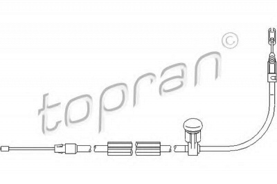 TOPRAN 401909 -  Трос, тормозной механизм рабочей тормозной системы