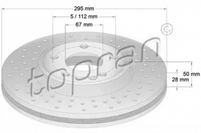 TOPRAN 408555 -  Тормозной диск