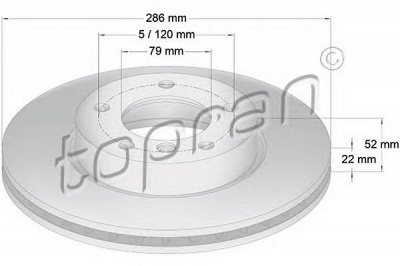 TOPRAN 500563 -  Тормозной диск