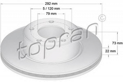 TOPRAN 500945 -  Тормозной диск