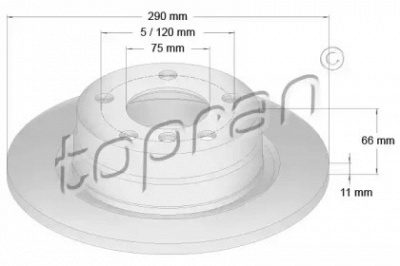 TOPRAN 501903 -  Тормозной диск