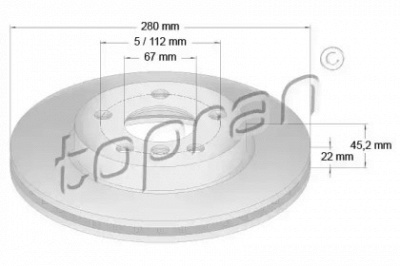 TOPRAN 502566 -  Тормозной диск