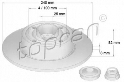 TOPRAN 700650 -  Тормозной диск