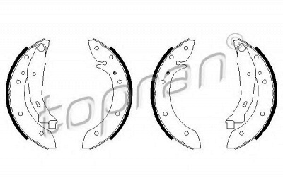 TOPRAN 720363 -  Комплект тормозных колодок