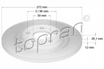 TOPRAN 722594 -  Тормозной диск