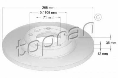 TOPRAN 723881 -  Тормозной диск