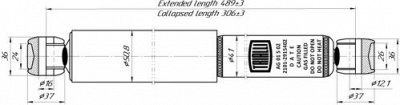 TRIALLI ag01502 -  Стойка амортизационная газовая, задняя