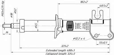 TRIALLI ag05059 -  Стойка амортизационная газовая, передняя