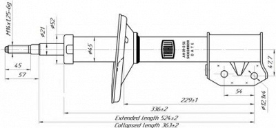 TRIALLI ah09051 -  Стойка амортизационная масляная, передняя
