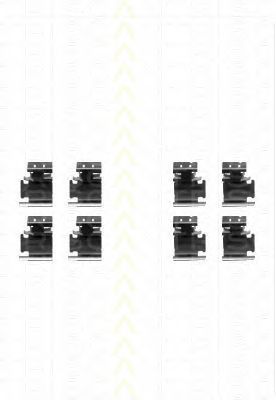 TRISCAN 8105101627 -  Комплектующие, колодки дискового тормоза