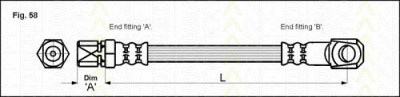 TRISCAN 815010006 -  Тормозной шланг