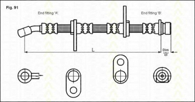 TRISCAN 815010212 -  Тормозной шланг