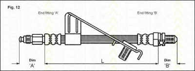TRISCAN 815016129 -  Тормозной шланг