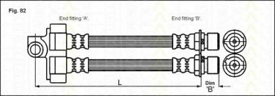 TRISCAN 815016221 -  Тормозной шланг