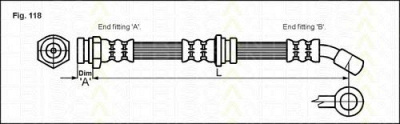 TRISCAN 815024124 -  Тормозной шланг