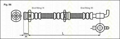 TRISCAN 815024125 -  Тормозной шланг