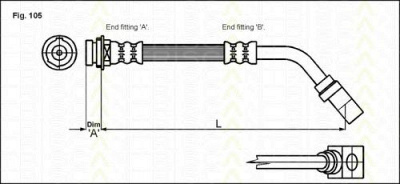 TRISCAN 815024219 -  Тормозной шланг