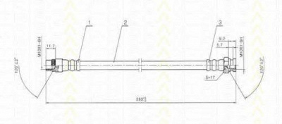 TRISCAN 815028340 -  Тормозной шланг