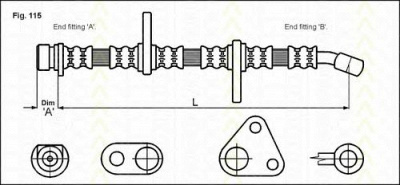 TRISCAN 815040119 -  Тормозной шланг